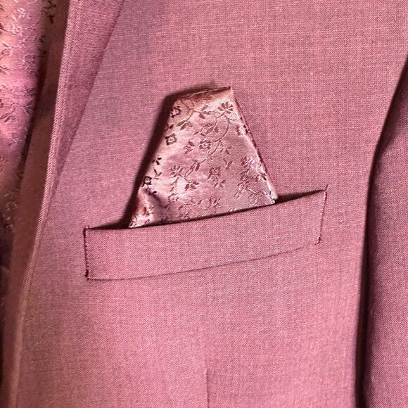 Bar III Men's Skinny Fit Suit Jacket Blazer solid red 38R $425 - Picture 6 of 10